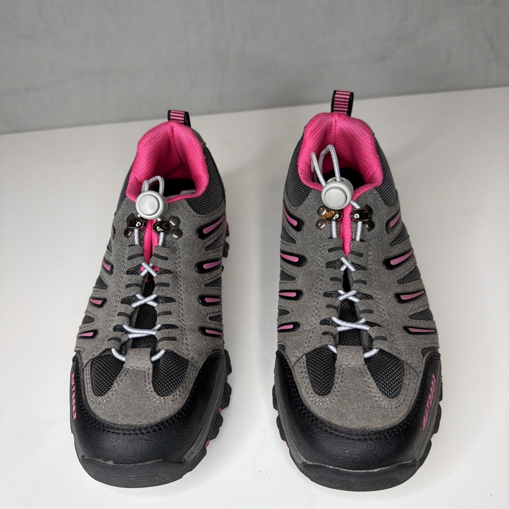 BomKinta Women's Hiking Shoes Size 40 Gray Pink Outdoor Trail Sneakers